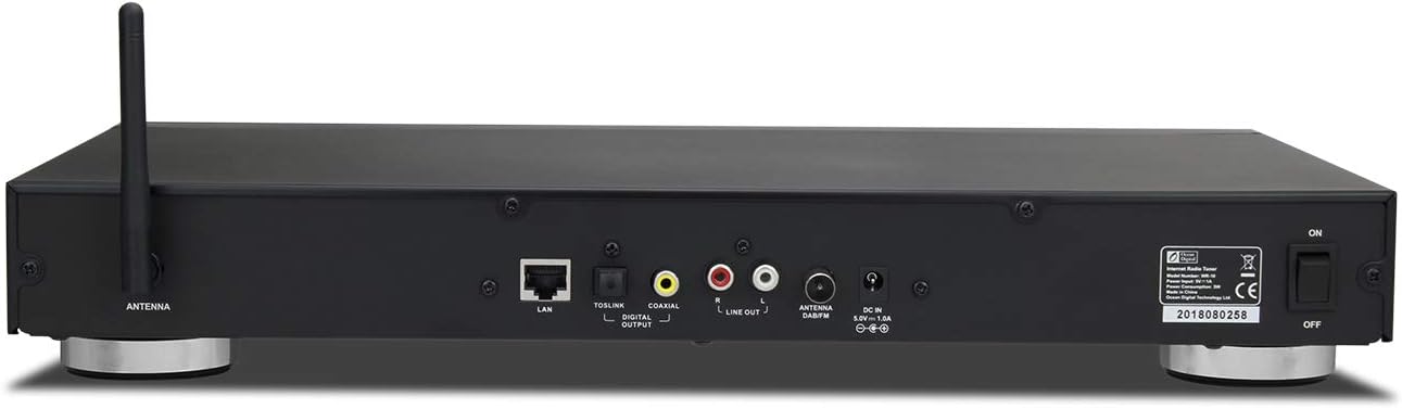 Ocean Digital WiFi Internet Component Radio Tuner (430 mm) WR10 FM/ Ethernet Bluetooth Receiver 2.4 Color Display with Digital Output to Connect Hi-Fi System -Black - Image 4