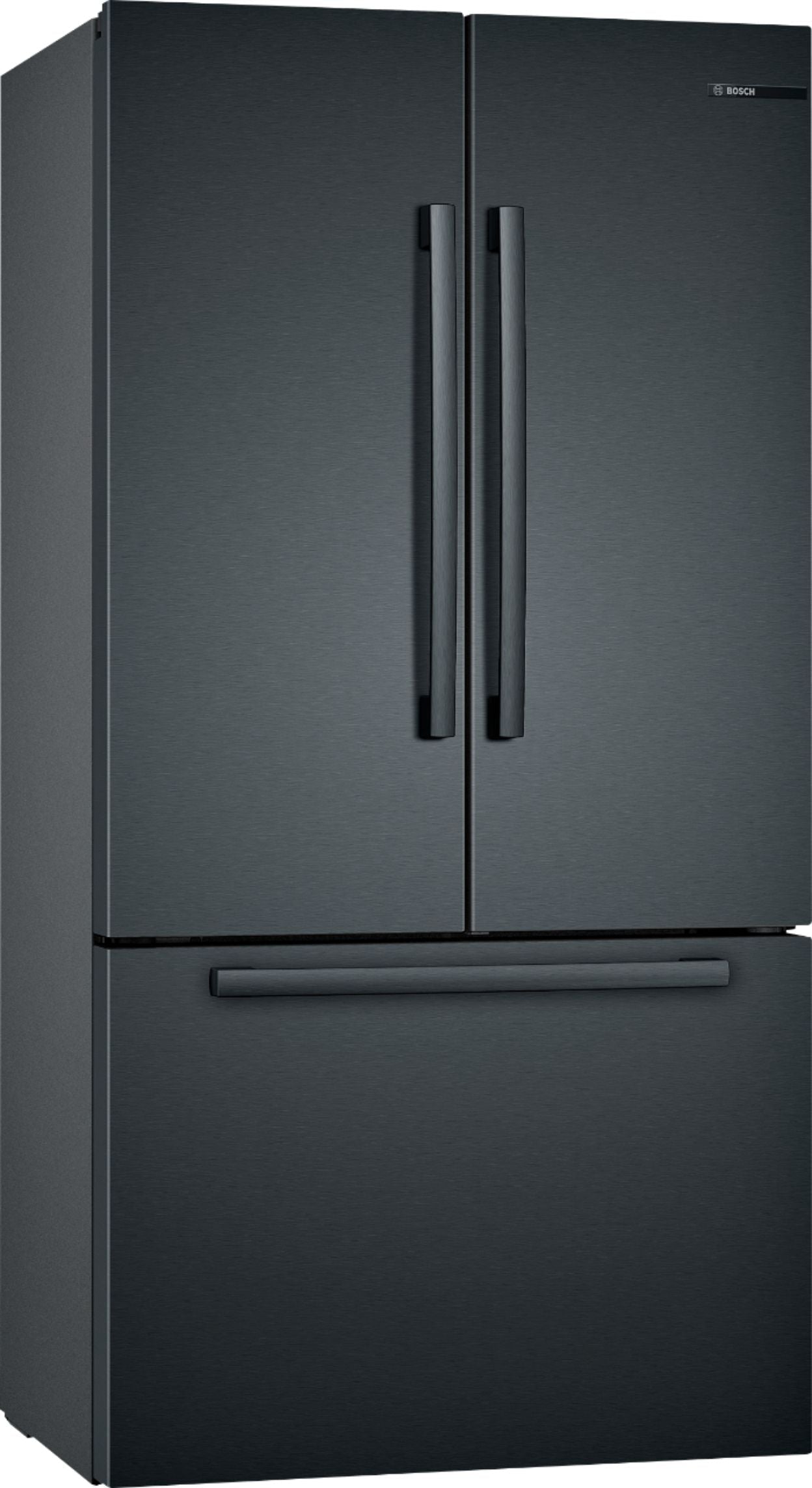 Bosch – 800 Series 21 Cu. Ft. French Door Counter-Depth Smart Refrigerator – Black stainless steel - Image 2